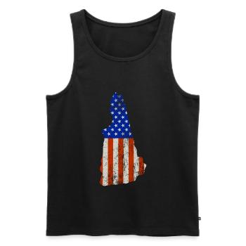 New Hampshire Home Usa drapeau cadeau - Débardeur bio Premium Homme - noir - Devant - Michal (187cm)