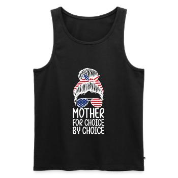 Mother for choice through choice - Men's Premium Organic Tank Top - black - Front - AI Model Male 178 light (178cm)