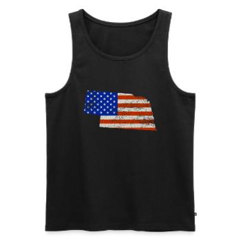 Nebraska Home Usa-flaggen-geschenk - Männer Premium Bio Tank Top - Schwarz - Vorne - Michal (187cm)