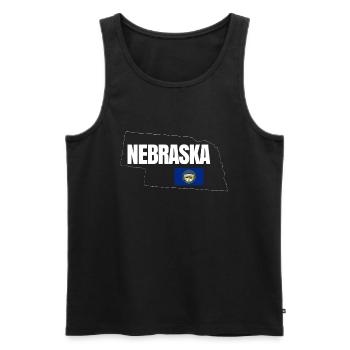 Nebraska reisen geschenk - Männer Premium Bio Tank Top - Schwarz - Vorne - Michal (187cm)