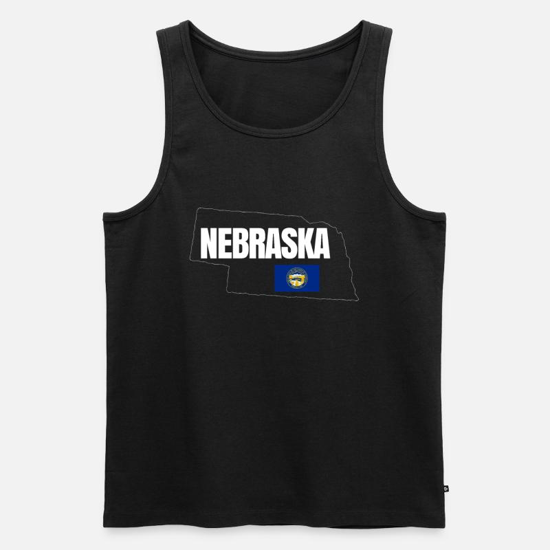 Nebraska reisen geschenk - Männer Premium Bio Tank Top - Schwarz