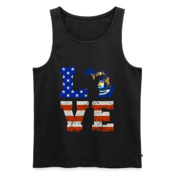 Cher cadeau du drapeau Michigan Us - Débardeur bio Premium Homme - noir - Devant - Michal (187cm)