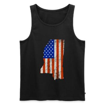 Mississippi Home Usa flag gift - Men's Premium Organic Tank Top - black - Front - Michal (187cm)