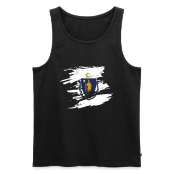 Massachusetts Home Pride Geschenk - Männer Premium Bio Tank Top - Schwarz - Vorne - AI Model Male 178 light (178cm)