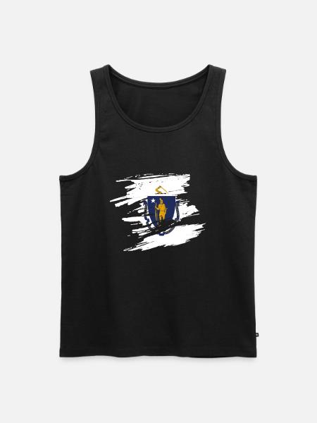 Massachusetts Home Pride Gift - Men's Premium Organic Tank Top - black