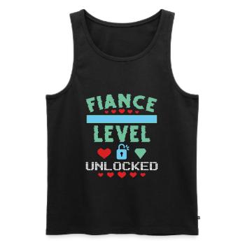Niveau De Fiancé Déverrouillé - Débardeur bio Premium Homme - noir - Devant - AI Model Male 178 light (178cm)