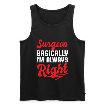 Chirurg - Männer Premium Bio Tank Top - Schwarz - Vorne - AI Model Male 178 light (178cm)