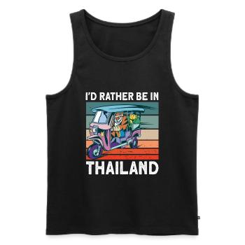 Thailand - Männer Premium Bio Tank Top - Schwarz - Vorne - Michal (187cm)