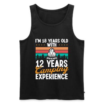 30 Year Old Camper Mountains Camping 30 Birthday - Männer Premium Bio Tank Top - Schwarz - Vorne - Michal (187cm)