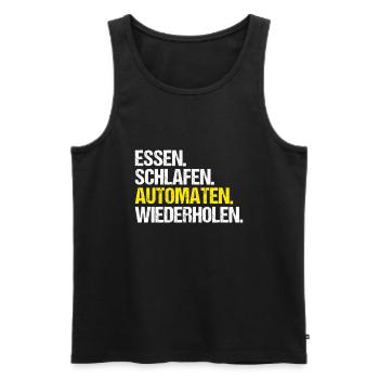 Automatenfachmann Automatenfachfrau Automaten - Männer Premium Bio Tank Top - Schwarz - Vorne - Michal (187cm)