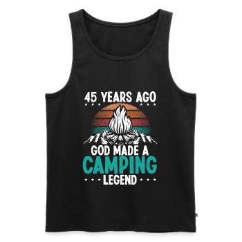 45 Year Old Camping Legend Scout 45Birthday Camper - Männer Premium Bio Tank Top - Schwarz - Vorne - Michal (187cm)