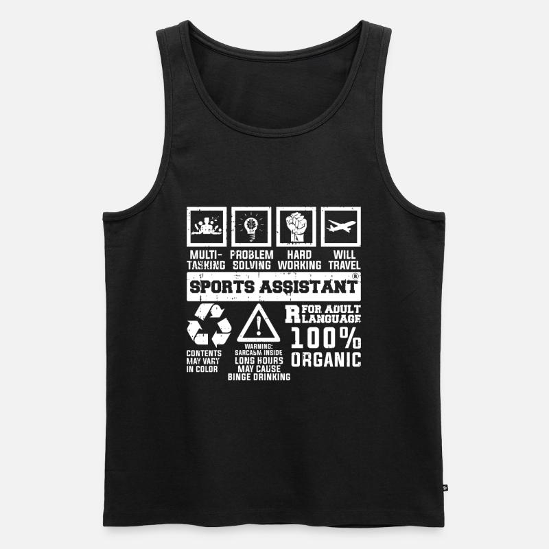 Sportassistent - Männer Premium Bio Tank Top - Schwarz