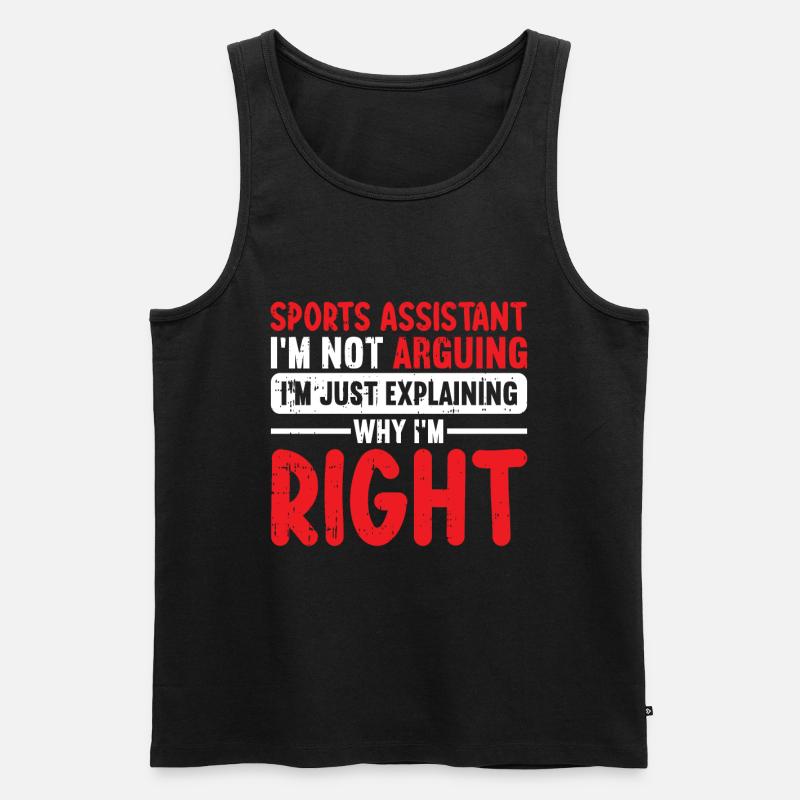 Sportassistent - Männer Premium Bio Tank Top - Schwarz