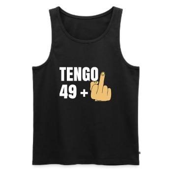 Ich bin 50 Jahre alt - Männer Premium Bio Tank Top - Schwarz - Vorne - AI Model Male 178 light (178cm)