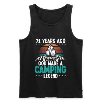 71 Year Old Camping Legend Scout 71Birthday Camper - Men's Premium Organic Tank Top - black - Front - Michal (187cm)