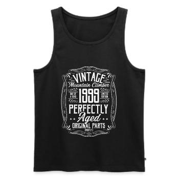 1999 Hiking Mountains Retro Hiker Born in 1999 - Men's Premium Organic Tank Top - black - Front - Michal (187cm)