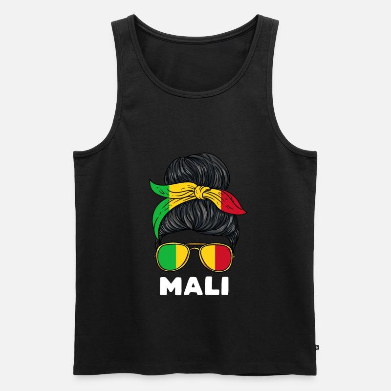 Mali Mädchen - Männer Premium Bio Tank Top - Schwarz