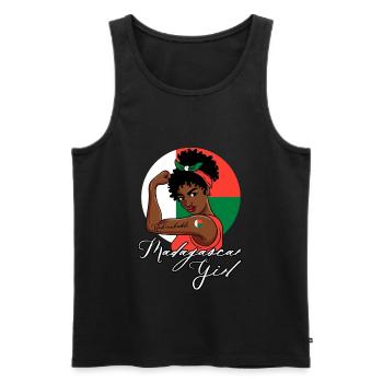 Das unzerbrechliche Madagaskar Girl - Männer Premium Bio Tank Top - Schwarz - Vorne - AI Model Male 178 light (178cm)