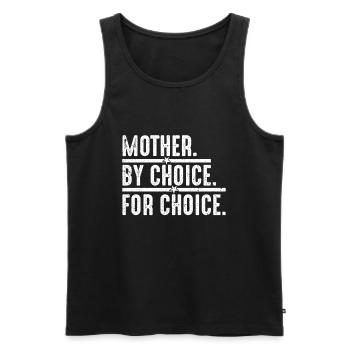 Mother by Choice - Men's Premium Organic Tank Top - black - Front - AI Model Male 178 light (178cm)