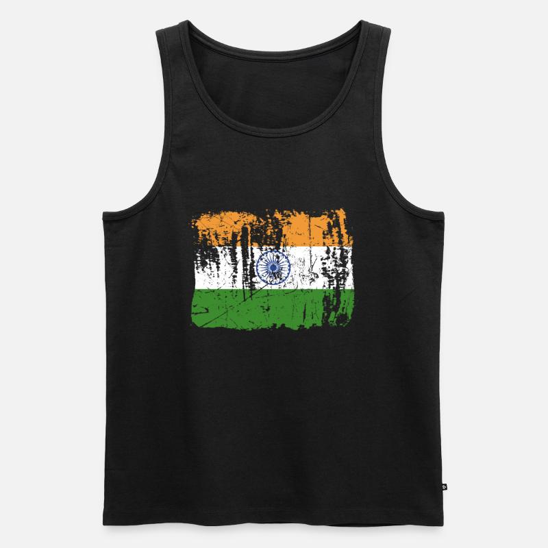 Indien Pride Geschenk - Männer Premium Bio Tank Top - Schwarz