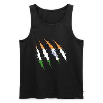 Travel India Gift - Men's Premium Organic Tank Top - black - Front - Michal (187cm)