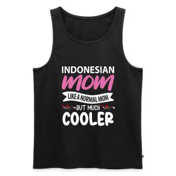Indonésie Mama Cadeau - Débardeur bio Premium Homme - noir - Devant - AI Model Male 178 light (178cm)