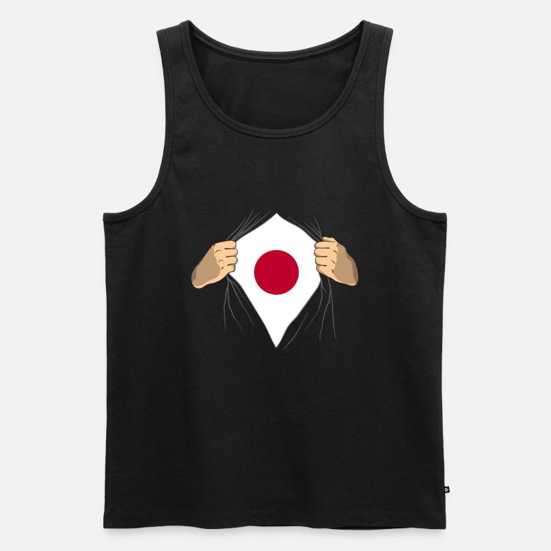 Stolzes Japan geschenk - Männer Premium Bio Tank Top - Schwarz