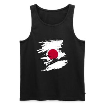 Soutenir le cadeau du Japon - Débardeur bio Premium Homme - noir - Devant - Michal (187cm)