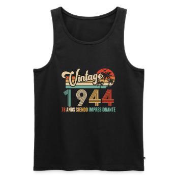 Vintage 1944 Anniversaire 78 ans D'être Awesome - Débardeur bio Premium Homme - noir - Devant - Michal (187cm)
