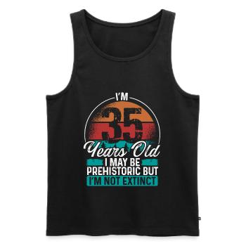 35 Birthday Idea Men Birthdays Funny 35 Year Old - Männer Premium Bio Tank Top - Schwarz - Vorne - Michal (187cm)