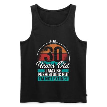 30 Idée d’anniversaire Hommes Anniversaires Drôle 30 ans - Débardeur bio Premium Homme - noir - Devant - Michal (187cm)