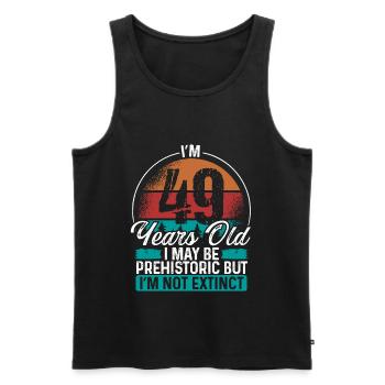49 Birthday Idea Men Birthdays Funny 49 Year Old - Männer Premium Bio Tank Top - Schwarz - Vorne - AI Model Male 178 light (178cm)