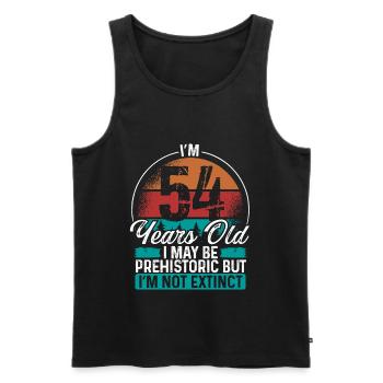 54 Birthday Idea Men Birthdays Funny 54 Year Old - Männer Premium Bio Tank Top - Schwarz - Vorne - Michal (187cm)