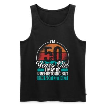 50 Birthday Idea Men Birthdays Funny 50 Year Old - Männer Premium Bio Tank Top - Schwarz - Vorne - Michal (187cm)