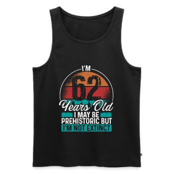 62 Birthday Idea Men Birthdays Funny 62 Year Old - Männer Premium Bio Tank Top - Schwarz - Vorne - Michal (187cm)