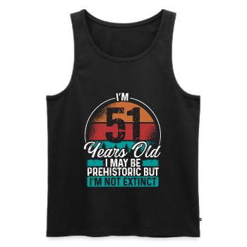 51 Birthday Idea Men Birthdays Funny 51 Year Old - Männer Premium Bio Tank Top - Schwarz - Vorne - Michal (187cm)