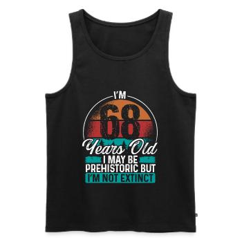 68 Birthday Idea Men Birthdays Funny 68 Year Old - Men's Premium Organic Tank Top - black - Front - Michal (187cm)