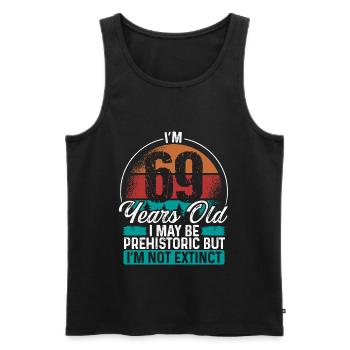 69 Birthday Idea Men Birthdays Funny 69 Year Old - Männer Premium Bio Tank Top - Schwarz - Vorne - Michal (187cm)