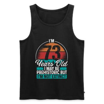 73 Birthday Idea Men Birthdays Funny 73 Year Old - Männer Premium Bio Tank Top - Schwarz - Vorne - Michal (187cm)