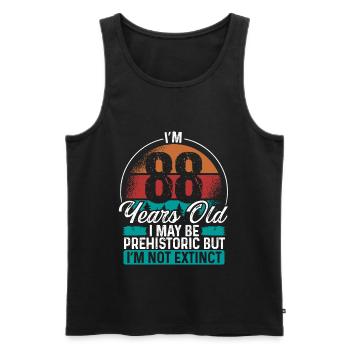 88 Birthday Idea Men Birthdays Funny 88 Year Old - Men's Premium Organic Tank Top - black - Front - AI Model Male 178 light (178cm)