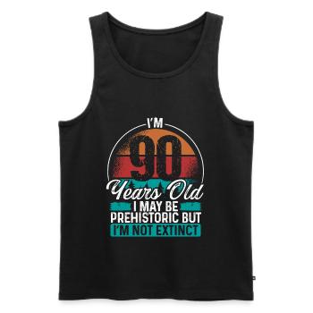 90 Birthday Idea Men Birthdays Funny 90 Year Old - Men's Premium Organic Tank Top - black - Front - Michal (187cm)