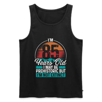 85 Birthday Idea Men Birthdays Funny 85 Year Old - Männer Premium Bio Tank Top - Schwarz - Vorne - Michal (187cm)