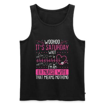 Night Shift ER Nurse Husband Emergency Room Nurse - Männer Premium Bio Tank Top - Schwarz - Vorne - Michal (187cm)