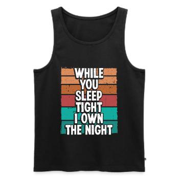 Night Shift Worker Factory Worker Production Work - Männer Premium Bio Tank Top - Schwarz - Vorne - AI Model Male 178 light (178cm)