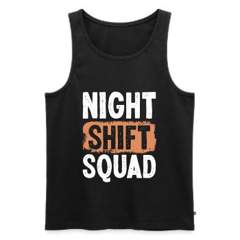 Night Shift Squad Worker Factory Job Production - Männer Premium Bio Tank Top - Schwarz - Vorne - Michal (187cm)
