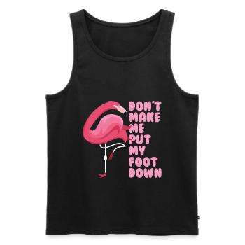 Drôle de flamant rose - Débardeur bio Premium Homme - noir - Devant - AI Model Male 178 light (178cm)