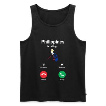 Travel Philippines Gift - Men's Premium Organic Tank Top - black - Front - AI Model Male 178 light (178cm)