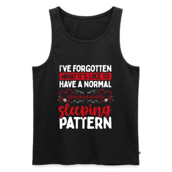 Night Shift Nurse Funny Sleeping Pattern Nursing - Men's Premium Organic Tank Top - black - Front - Michal (187cm)