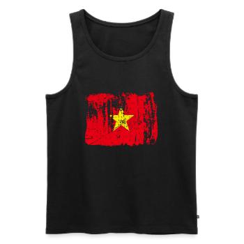 Conversations sur le cadeau du Vietnam - Débardeur bio Premium Homme - noir - Devant - Michal (187cm)