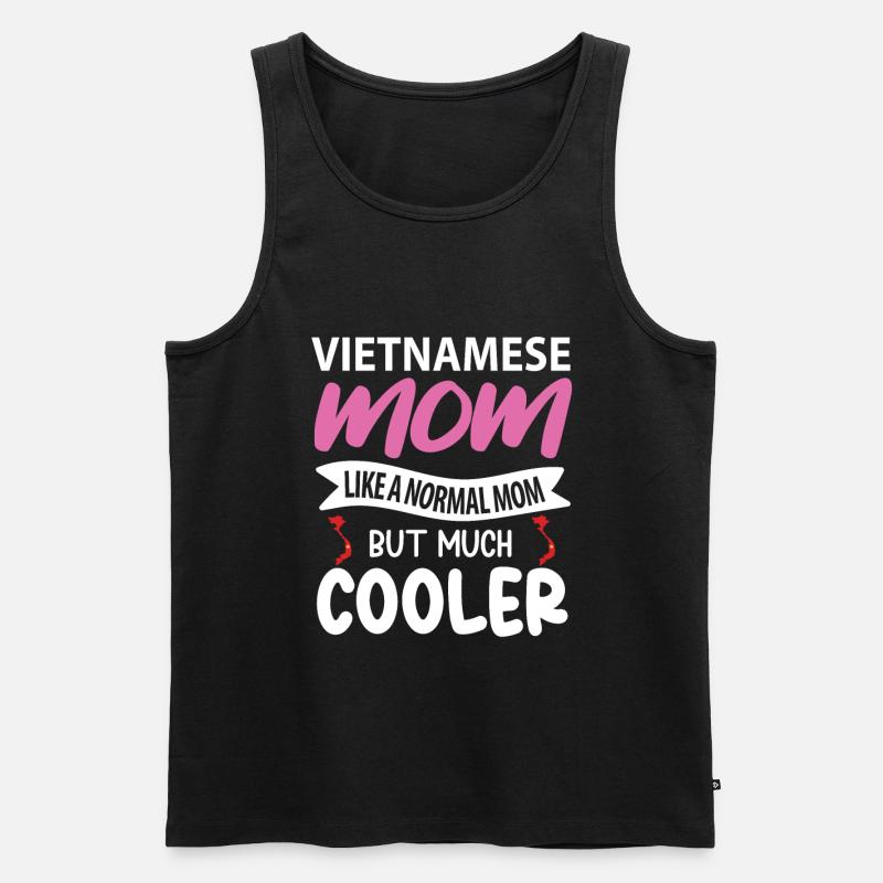 Vietnamesisches Muttergeschenk - Männer Premium Bio Tank Top - Schwarz